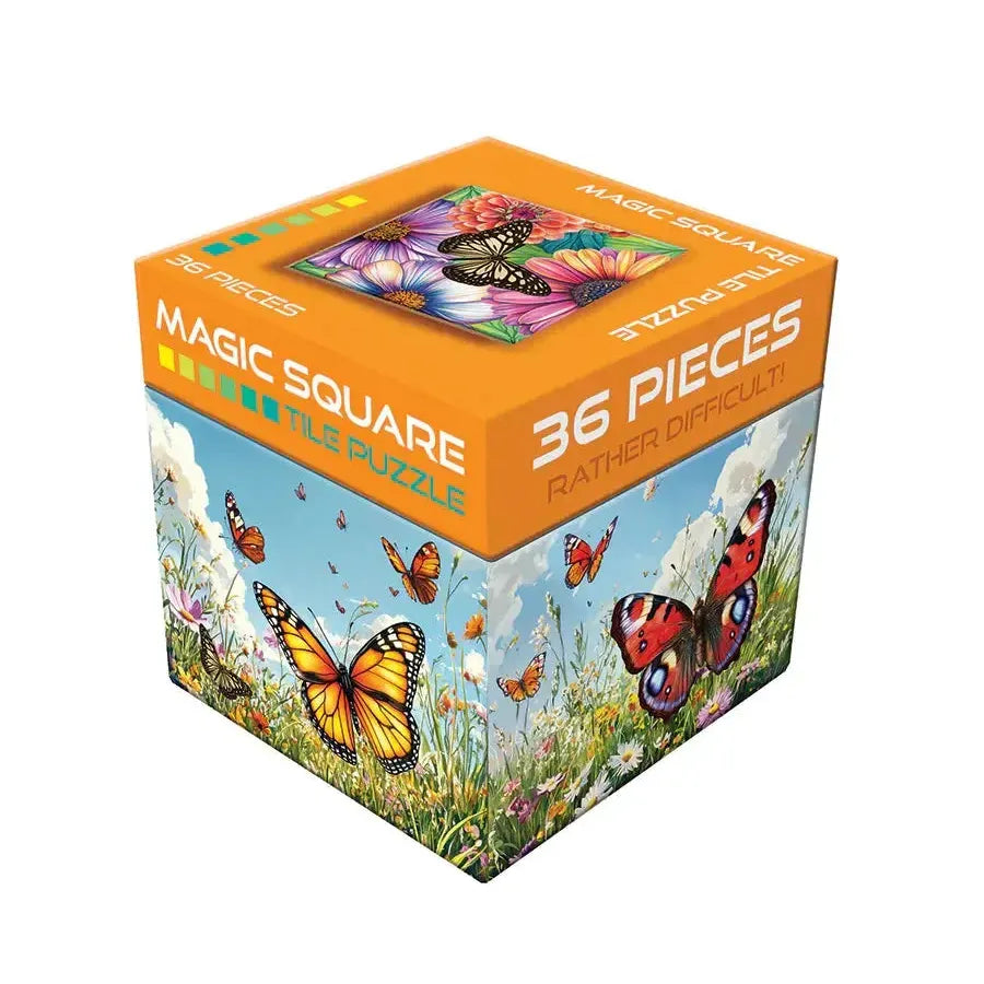 Butterflies 36 Piece Magic Square Tile Puzzle Sudoku Style Game Outset