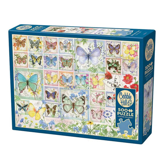 Butterfly Tiles 500 Piece Jigsaw Puzzle Cobble Hill