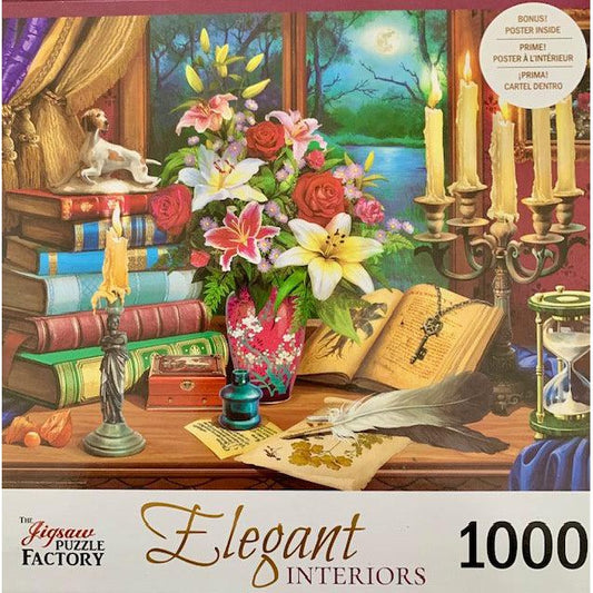 Candlelight Study Elegant Interiors 1000 Piece Jigsaw Puzzle Leap Year