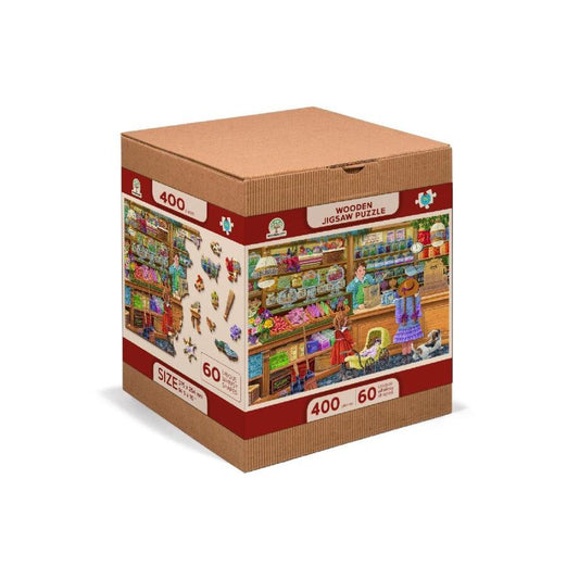 Candy Adventures 400 Piece Wood Jigsaw Puzzle Wooden City