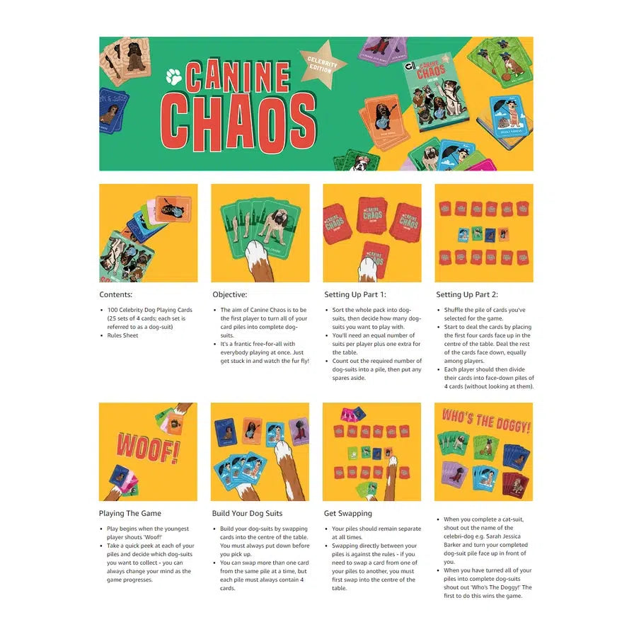 Canine Chaos Card Game Ginger Fox