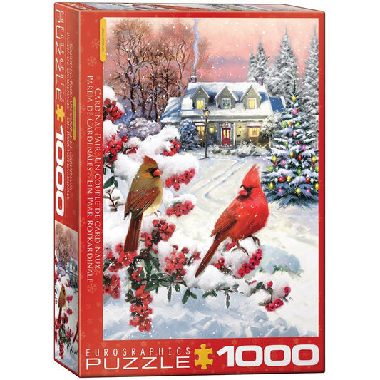 Cardinal Pair 1000 Piece Jigsaw Puzzle Eurographics