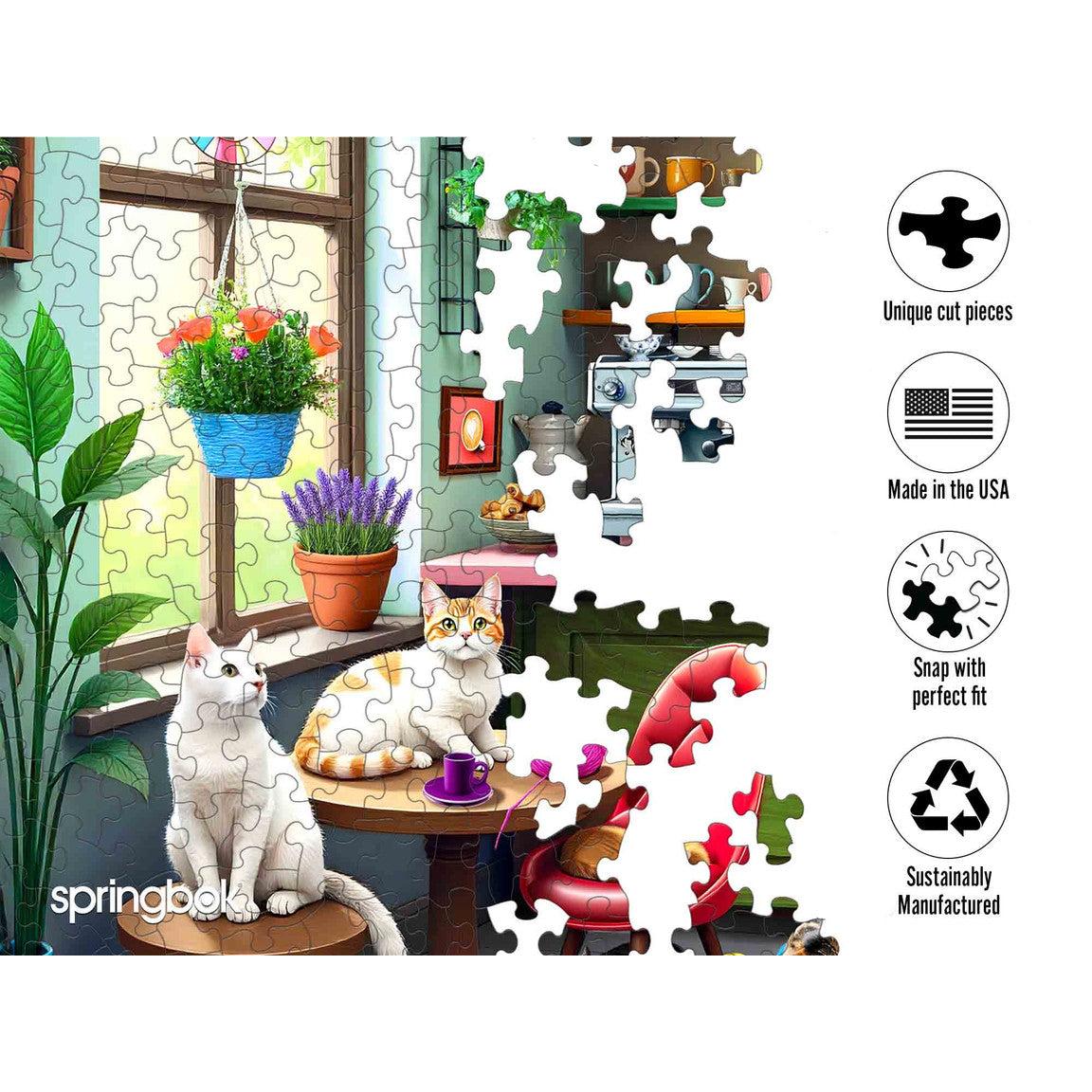 Cat Café 500 Piece Jigsaw Puzzle Springbok