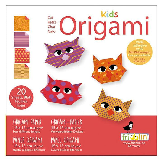Cat Kids Origami Kit Fridolin