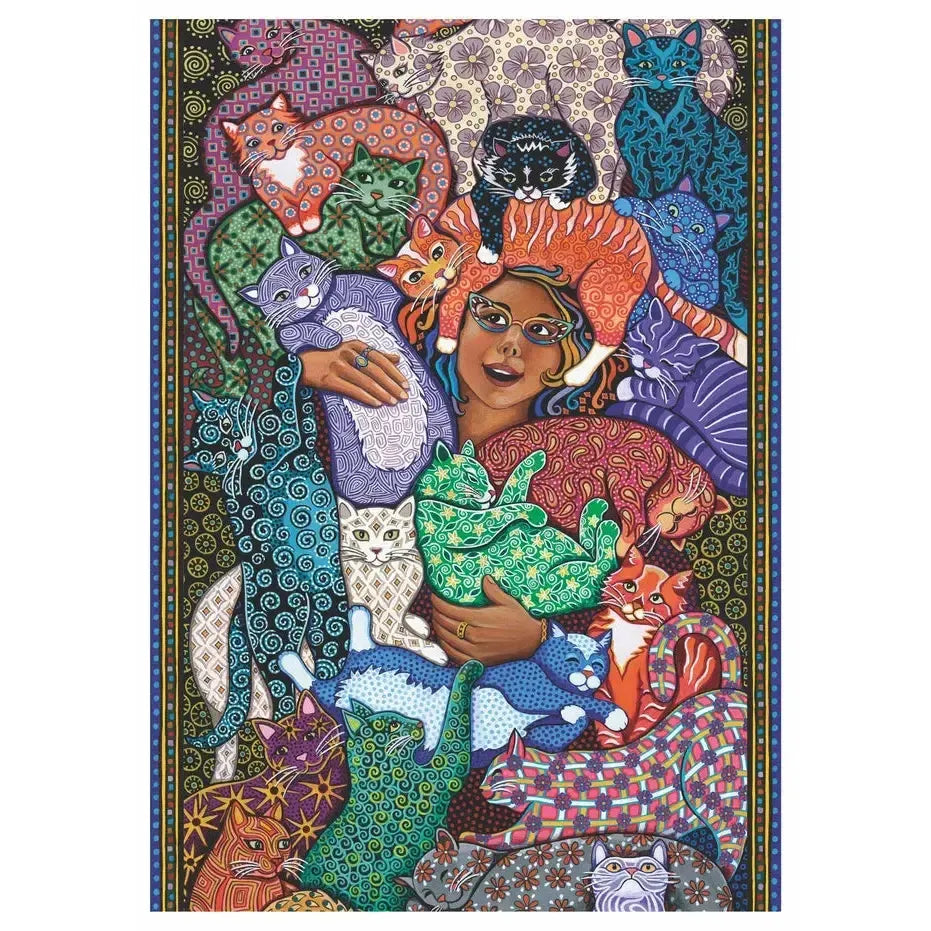 Cat Lady 1000 Piece Premium Jigsaw Puzzle Art & Fable