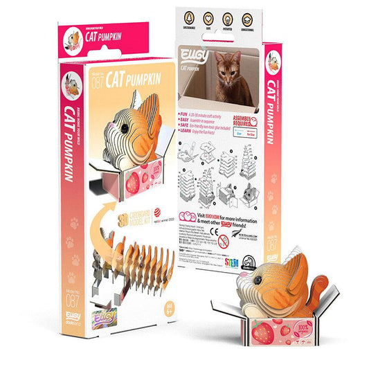Cat Pumpkin 3D Cardboard Model Kit Eugy