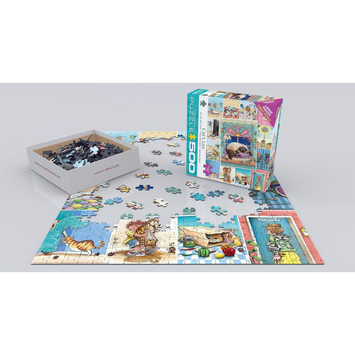 Cat's Life 500 Piece Jigsaw Puzzle Eurographics