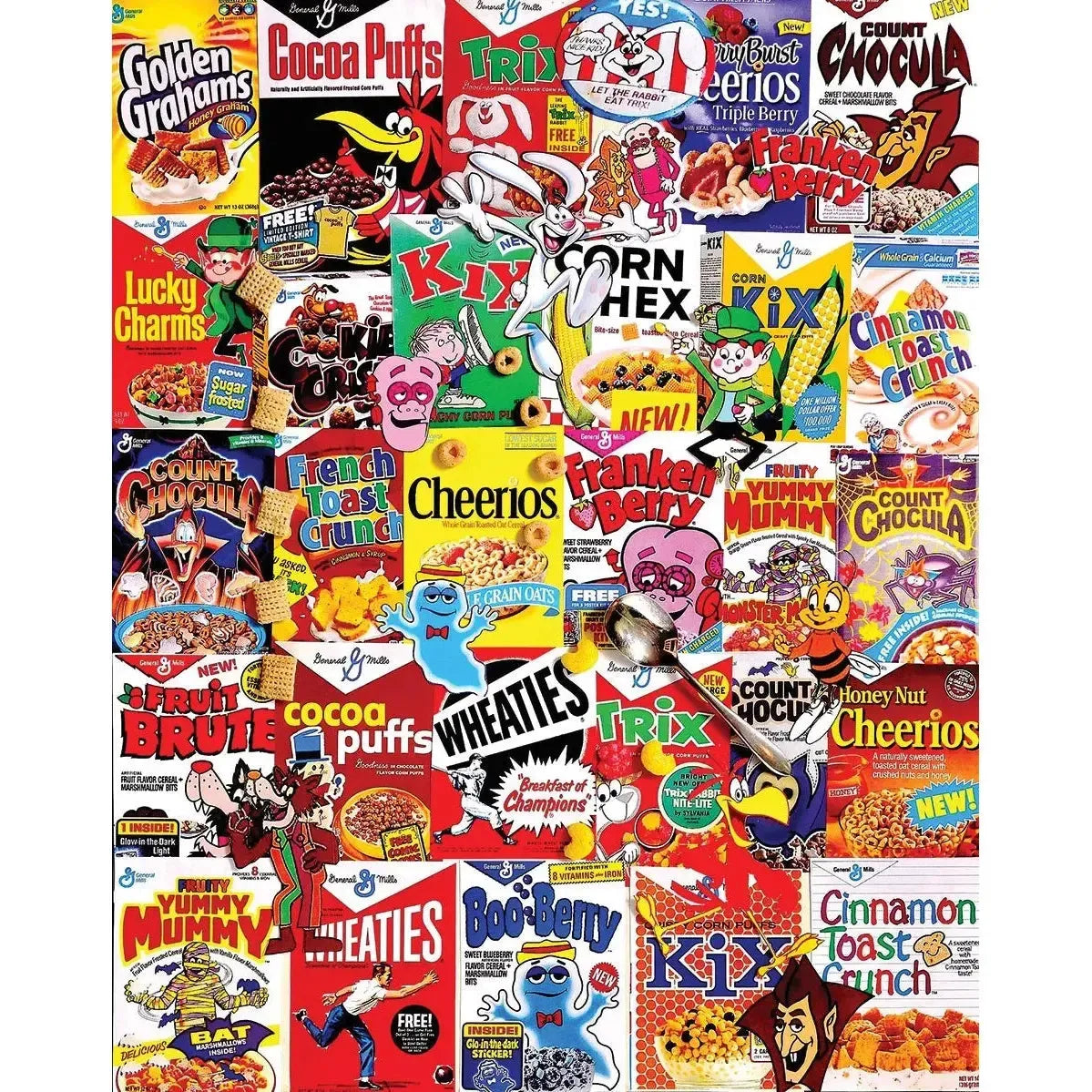 Cereal Boxes 1000 Piece Jigsaw Puzzle White Mountain