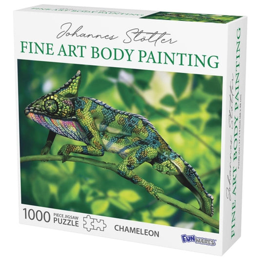 Chameleon Body Painting 1000 Piece Jigsaw Puzzle Funwares