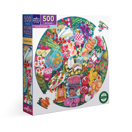 Charcuterie 500 Piece Round Jigsaw Puzzle eeBoo