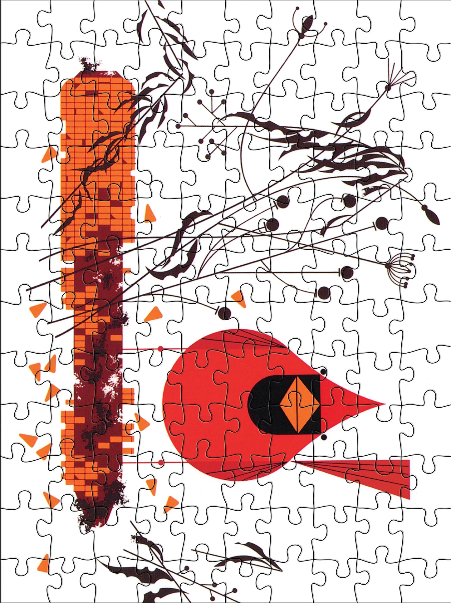 Charley Harper Set of 2 120 Piece Double-Sided Jigsaw Puzzle Pomegranate