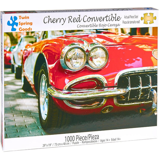 Cherry Red Convertible 1000 Piece Jigsaw Puzzle Twin Spring
