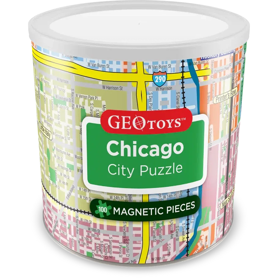 Chicago City 100 Piece Magnetic Jigsaw Puzzle Geotoys