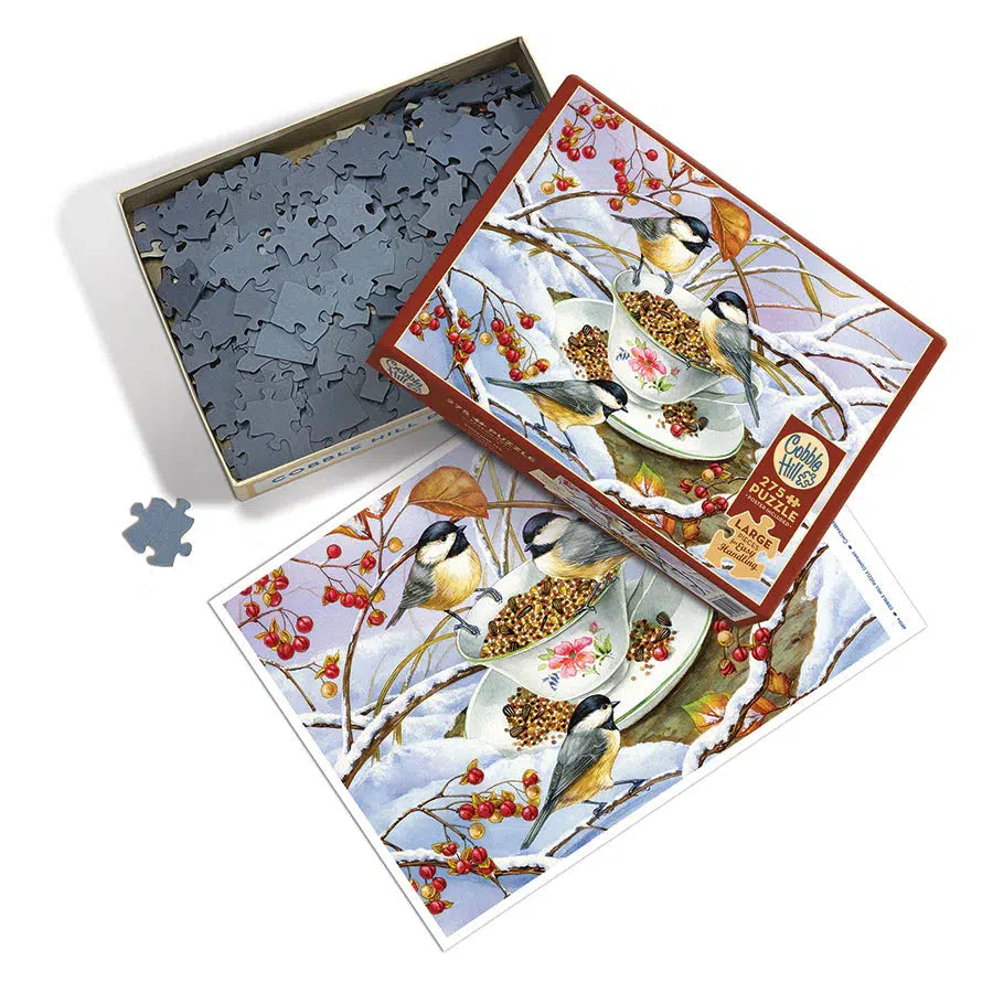 Chickadee Tea 275 Large Piece Jigsaw Puzzle Cobble Hill