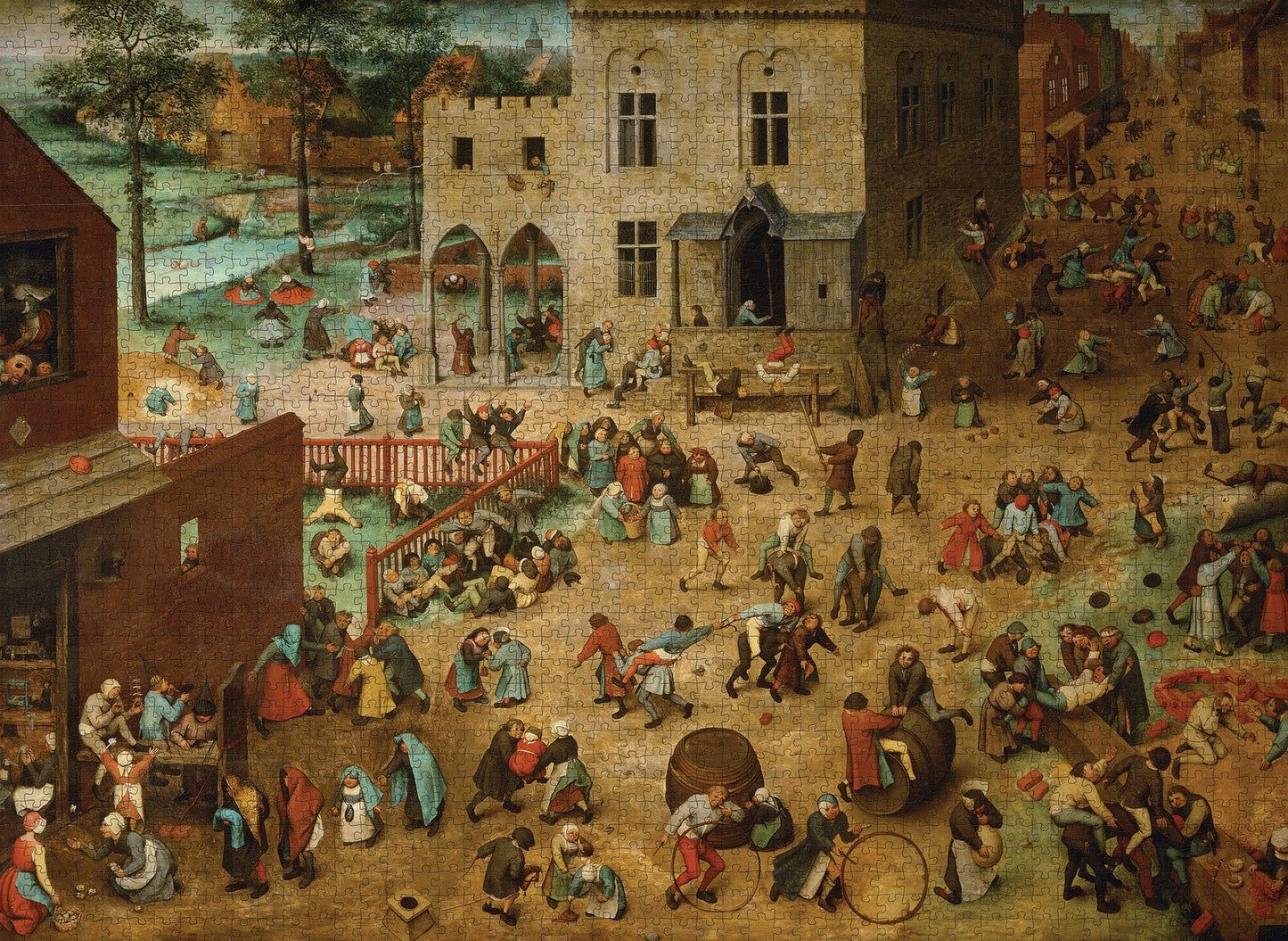 Children's Game by Bruegel 2000 Piece Jigsaw Puzzle Pomegranate