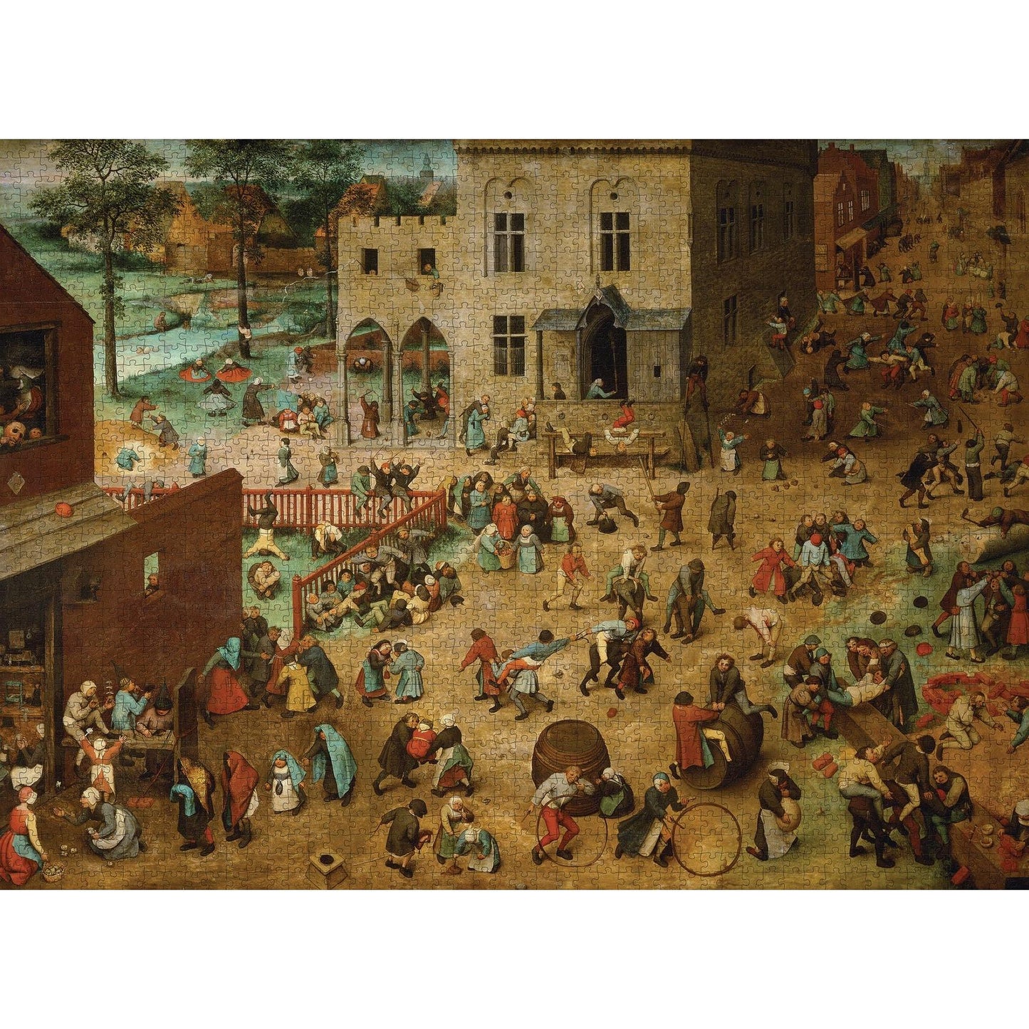 Children's Game by Bruegel 2000 Piece Jigsaw Puzzle Pomegranate
