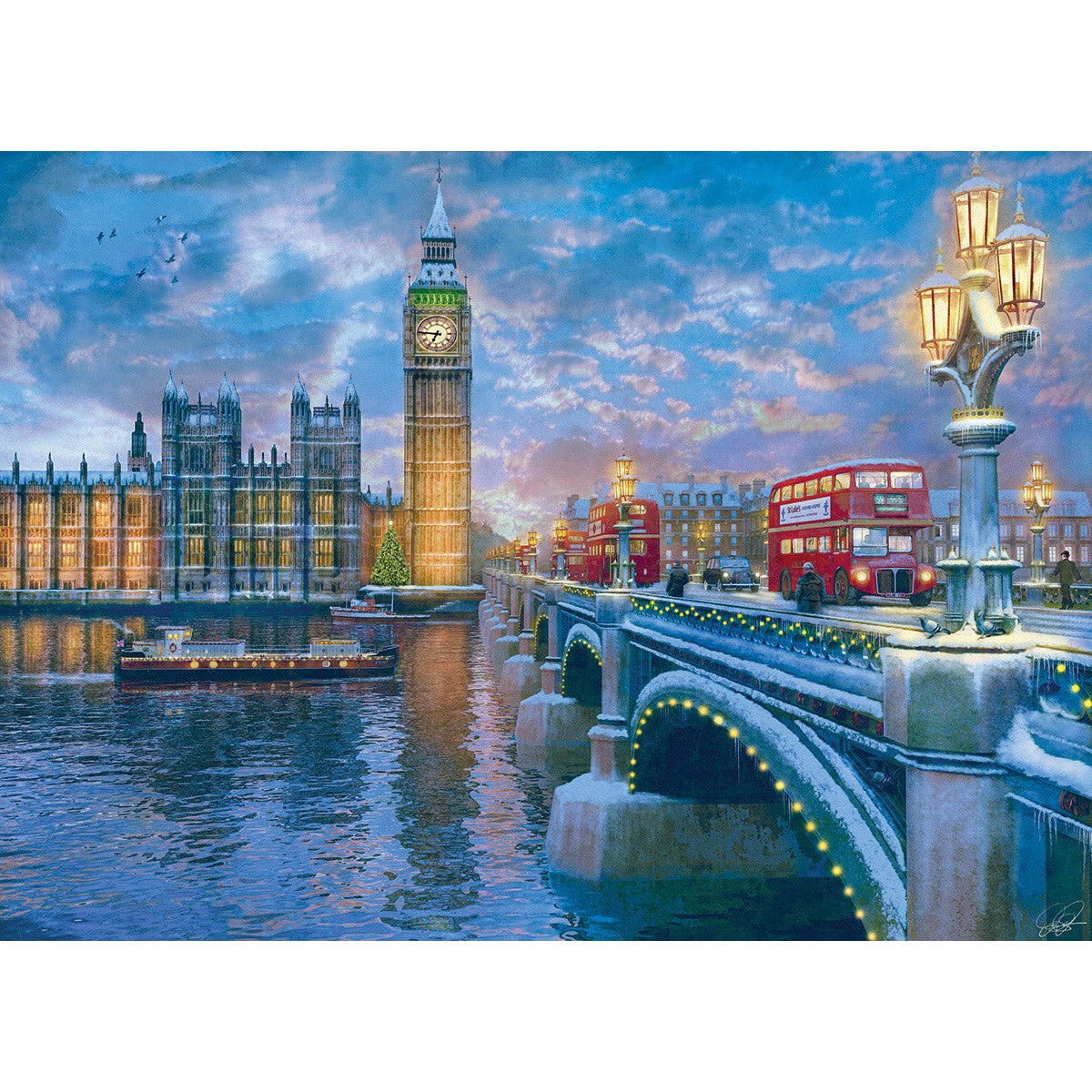 Christmas Eve in London 1000 Piece Jigsaw Puzzle Eurographics