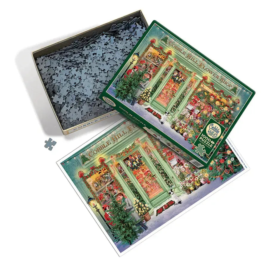 Christmas Flower Shop 1000 Piece Jigsaw Puzzle Cobble Hill