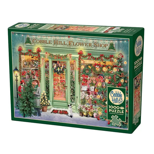 Christmas Flower Shop 1000 Piece Jigsaw Puzzle Cobble Hill
