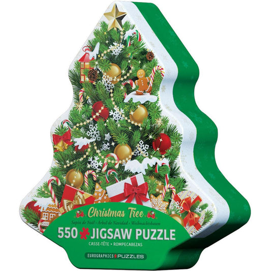 Christmas Tree 550 Piece Jigsaw Puzzle in Tin Eurographics