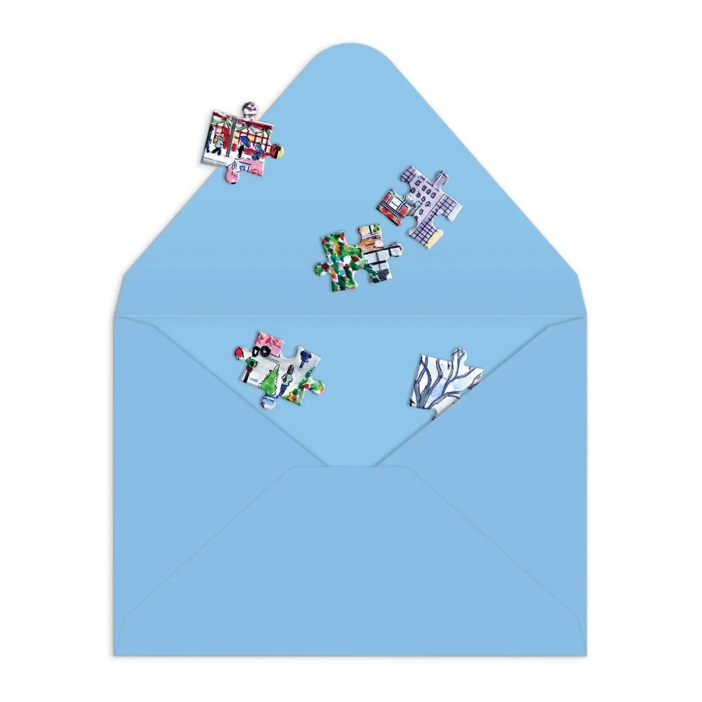 Christmas in the City Greeting Card 60 Piece Jigsaw Puzzle Galison