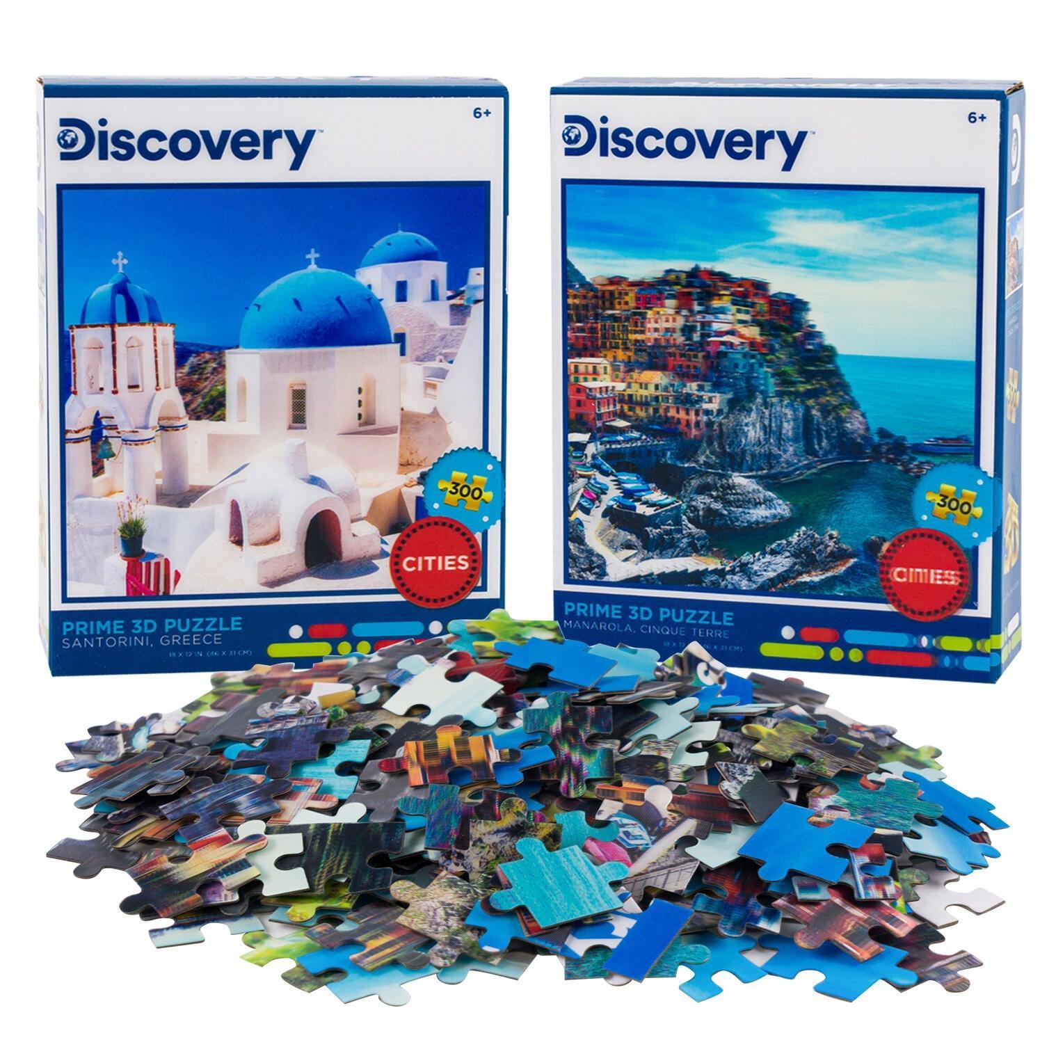 Cinque Terre & Santorini Set of 2 300 Piece Lenticular Jigsaw Puzzles Prime 3D