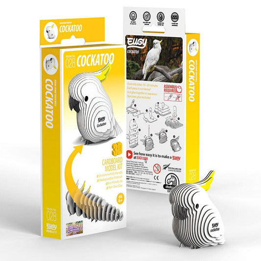 Cockatoo 3D Cardboard Model Kit Eugy