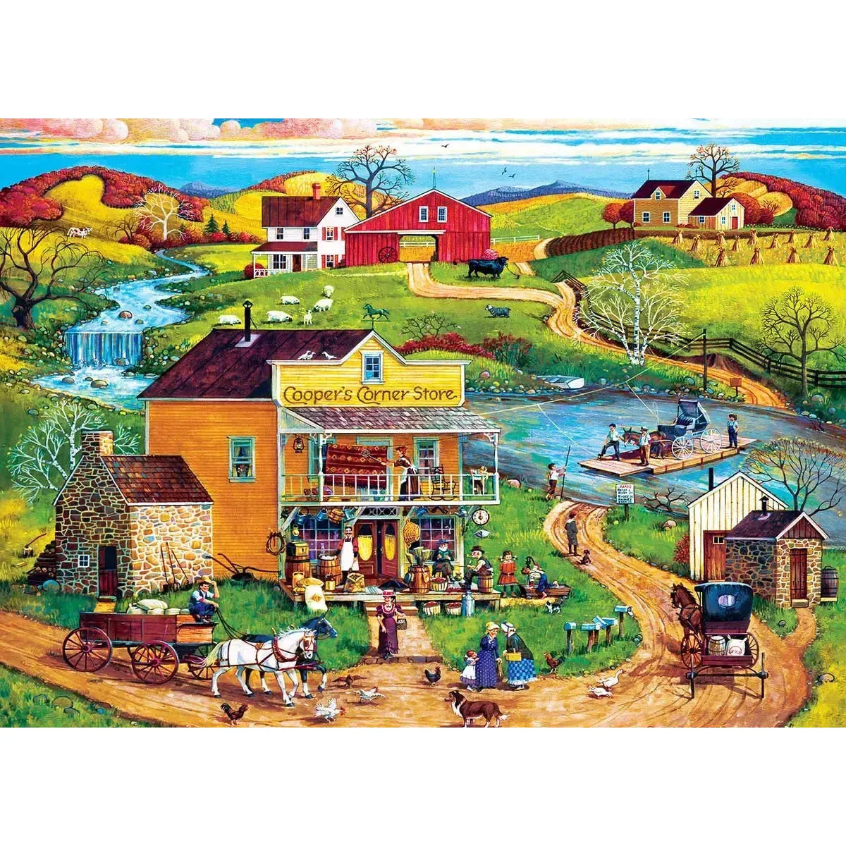Cooper's Corner Americana 500 Piece EZ-Grip Jigsaw Puzzle MasterPieces