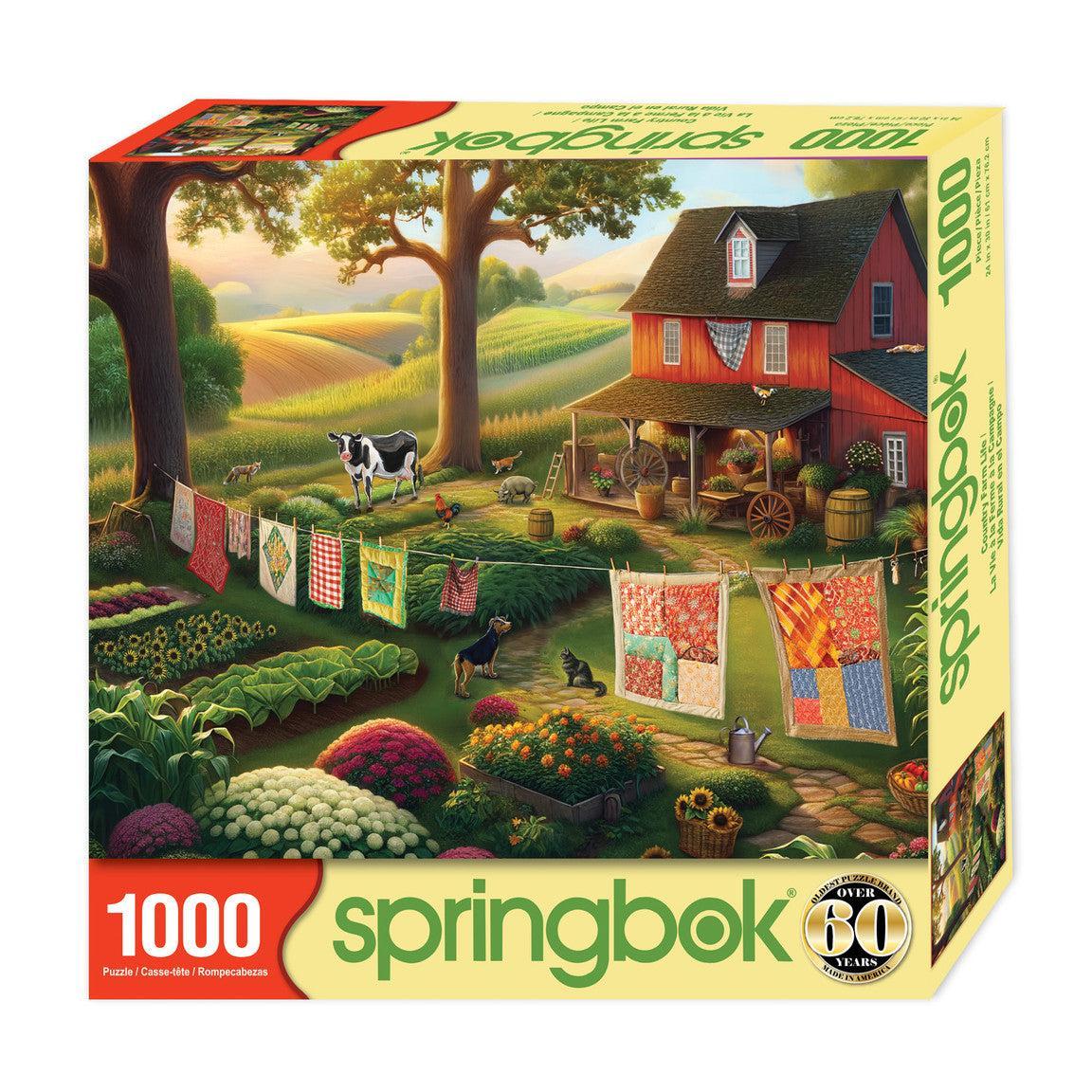 Country Farm Life 1000 Piece Jigsaw Puzzle Springbok