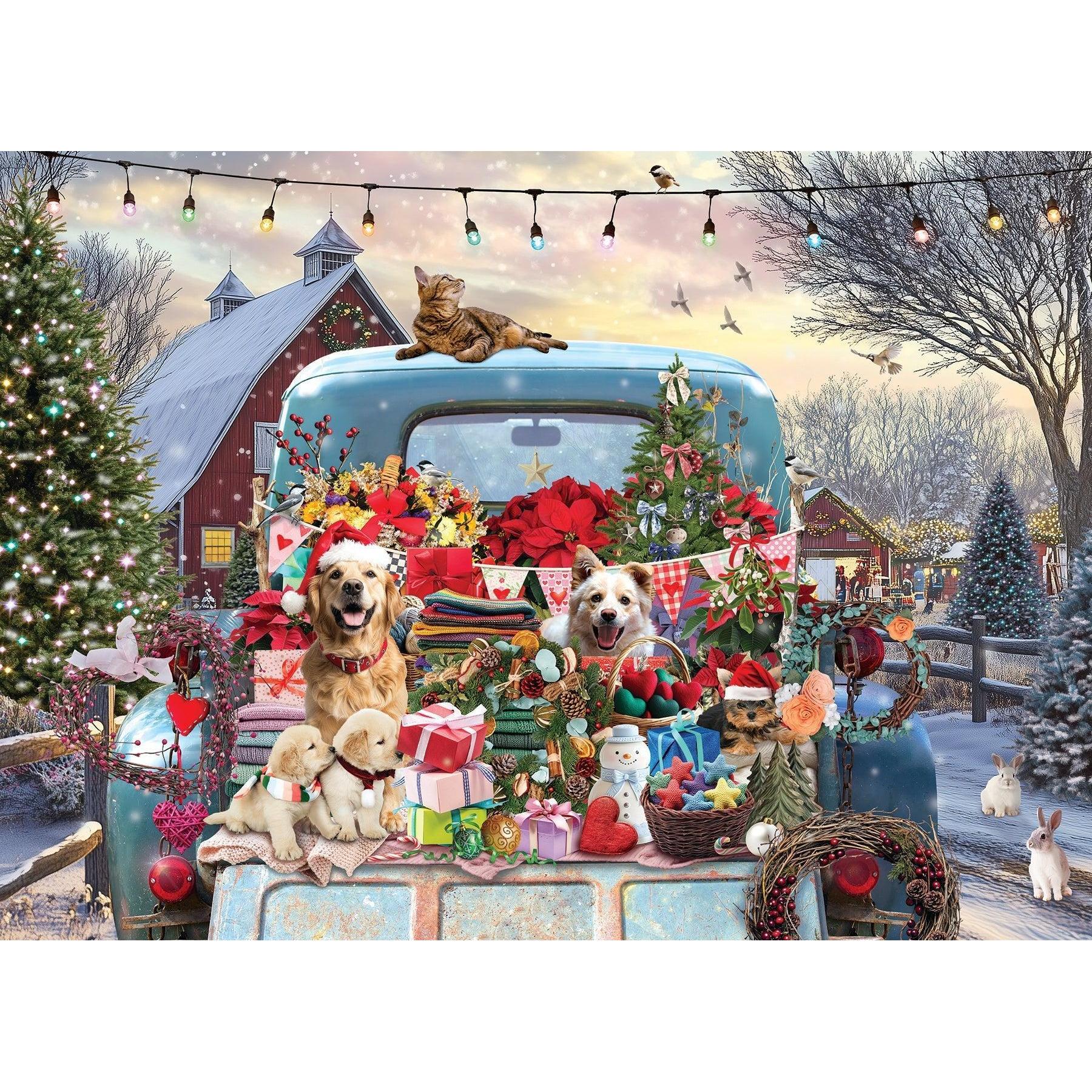 Country Truck in Winter 500 Piece Jigsaw Puzzle Cobble Hill