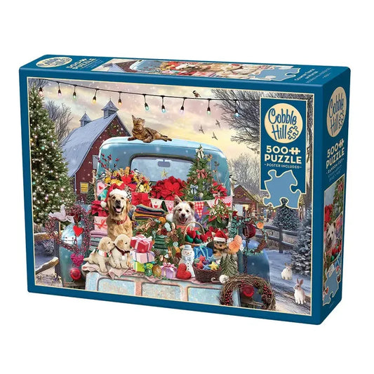 Country Truck in Winter 500 Piece Jigsaw Puzzle Cobble Hill