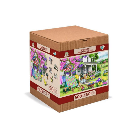 Countryside Garden 505 Piece Wood Jigsaw Puzzle Wooden City