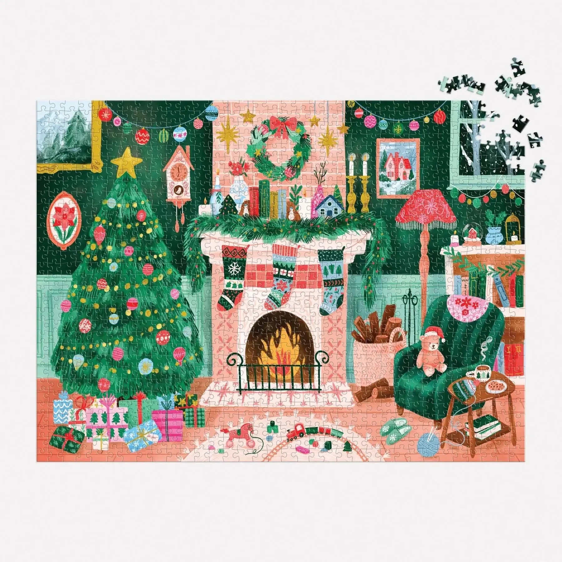 Cozy by the Fireplace 1000 Piece Jigsaw Puzzle Galison