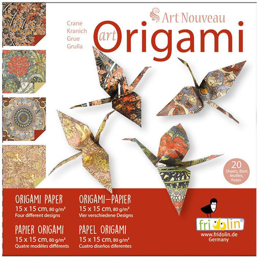 Crane Art Nouveau Origami Kit Fridolin