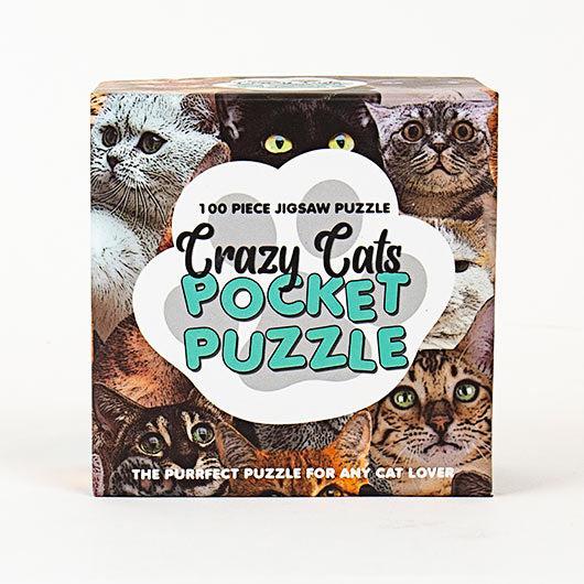 Crazy Cats 100 Piece Pocket Jigsaw Puzzle Gift Republic