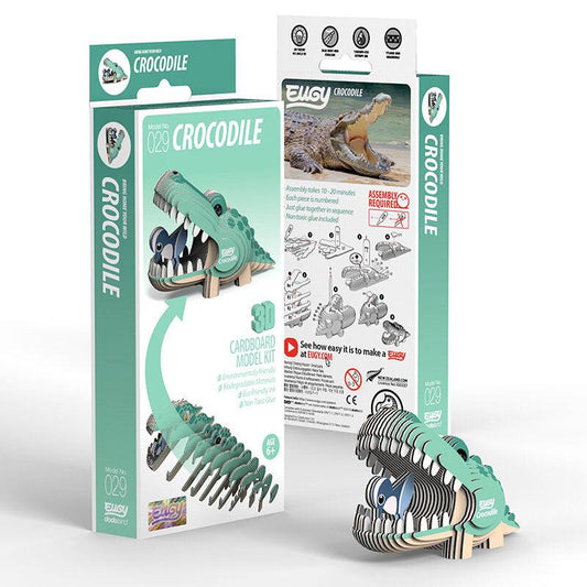 Crocodile 3D Cardboard Model Kit Eugy