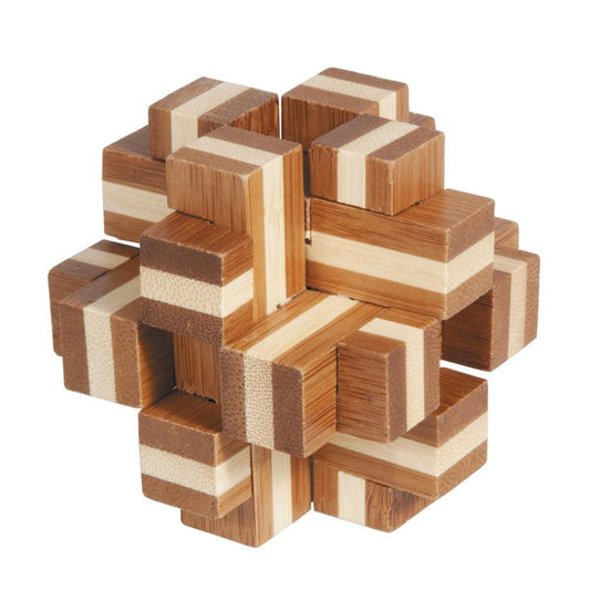 Cube Cross 3D Bamboo Puzzle Fridolin