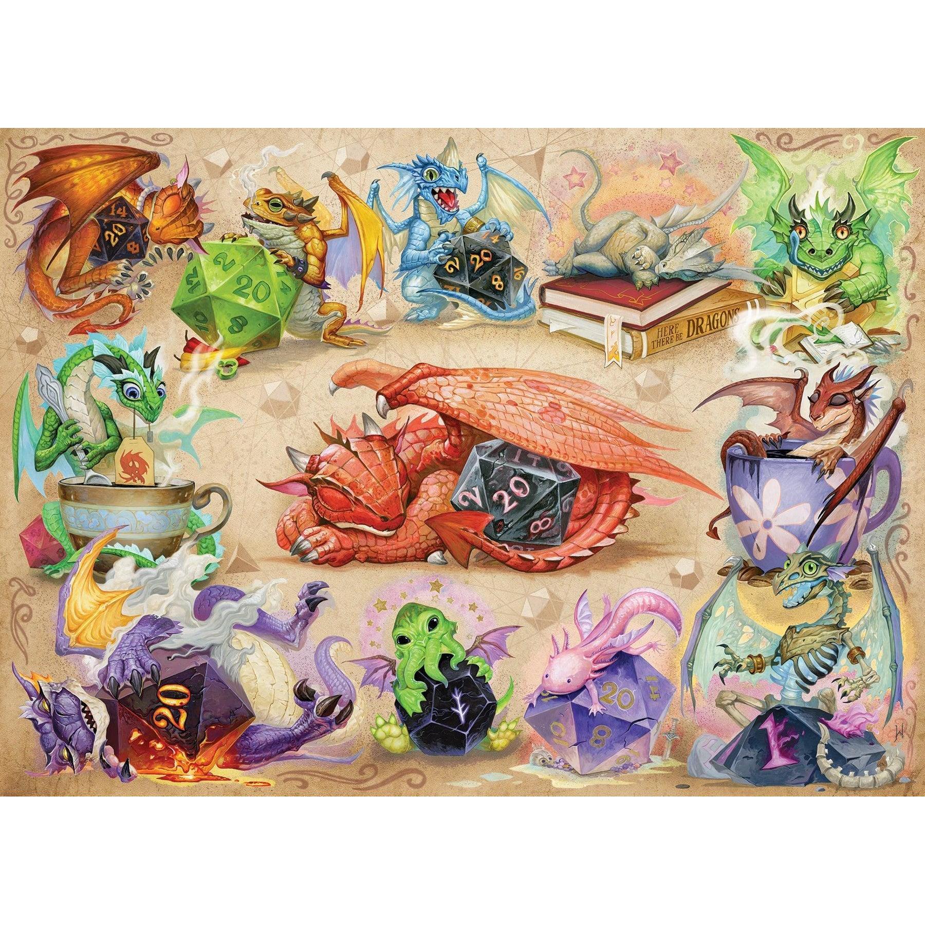 D20 Dragons 500 Piece Jigsaw Puzzle Cobble Hill