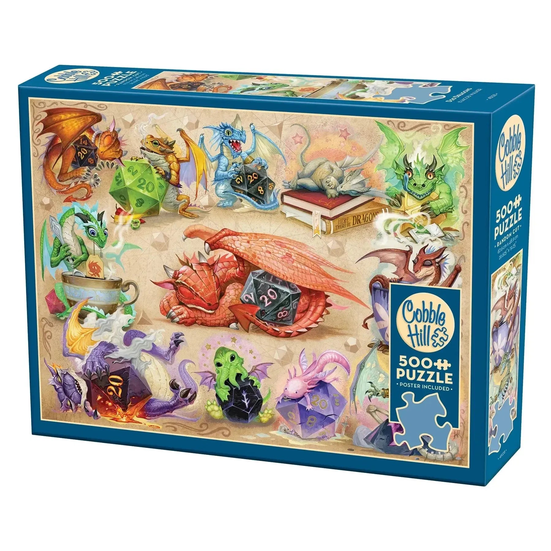D20 Dragons 500 Piece Jigsaw Puzzle Cobble Hill
