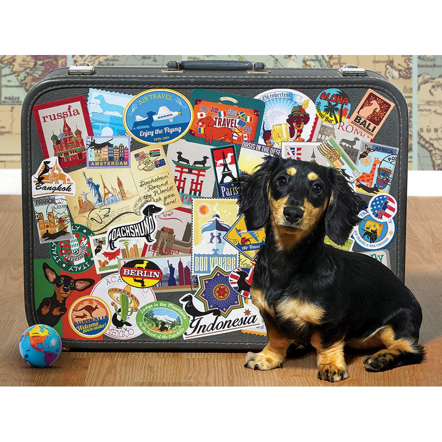 Dachshund 'Round the World 500 Piece Jigsaw Puzzle Cobble Hill
