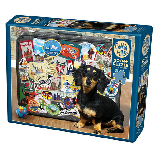 Dachshund 'Round the World 500 Piece Jigsaw Puzzle Cobble Hill