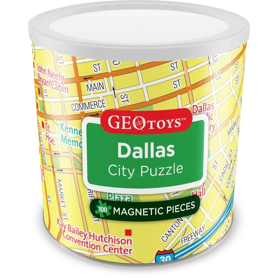 Dallas City 100 Piece Magnetic Jigsaw Puzzle Geotoys