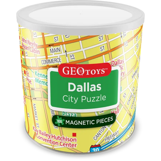 Dallas City 100 Piece Magnetic Jigsaw Puzzle Geotoys