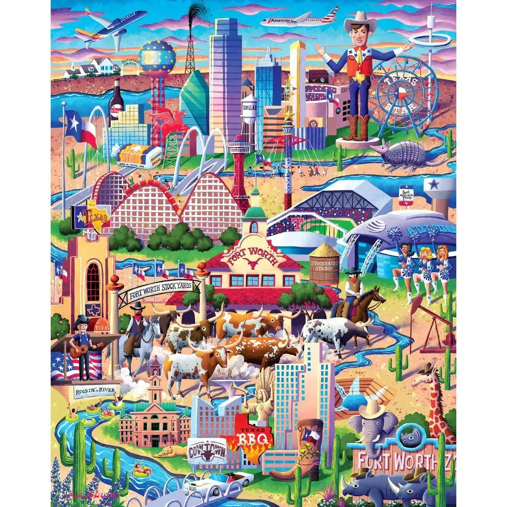 Dallas-Fort Worth 210 Piece Jigsaw Puzzle Boardwalk