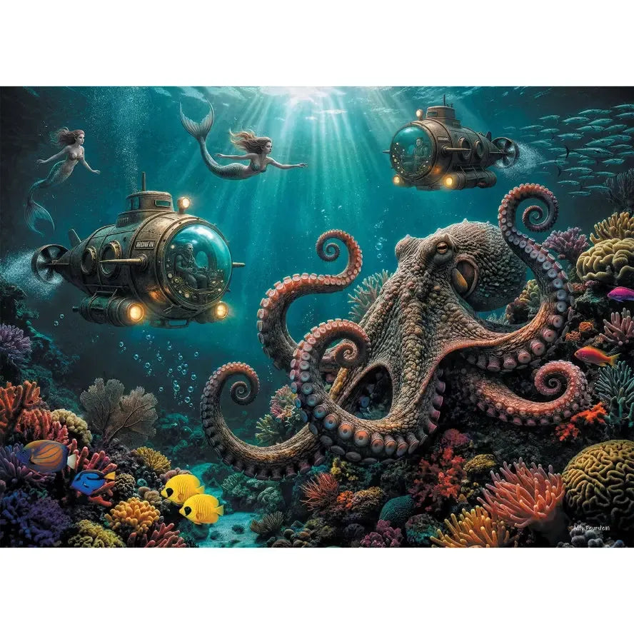 Deep Sea Dive 1000 Piece Jigsaw Puzzle Final Piece