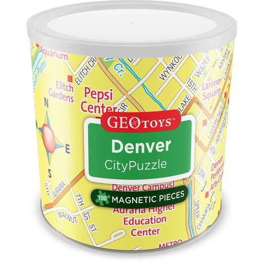 Denver City 100 Piece Magnetic Jigsaw Puzzle Geotoys