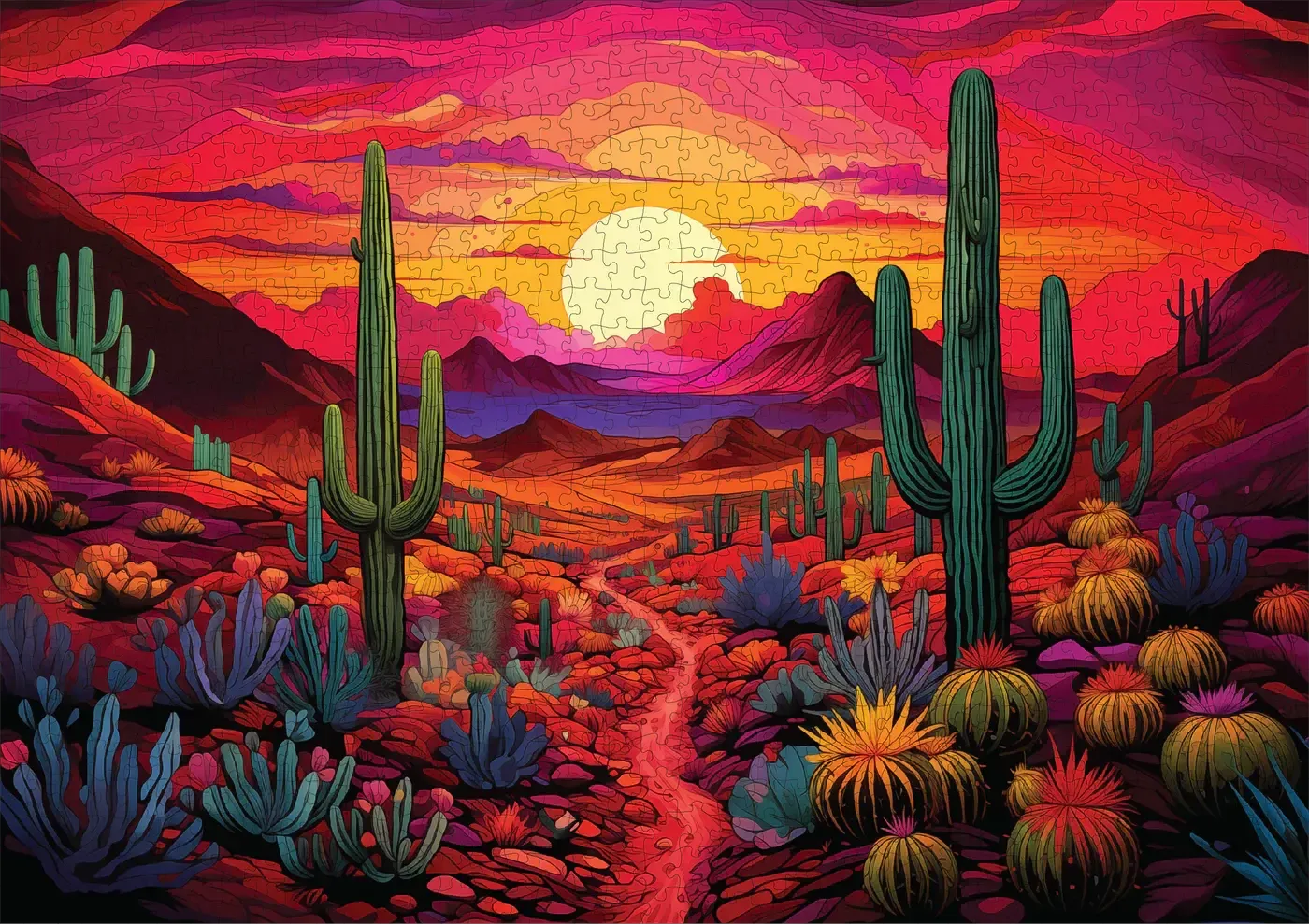 Desert Daze 1000 Piece Jigsaw Puzzle Trippy