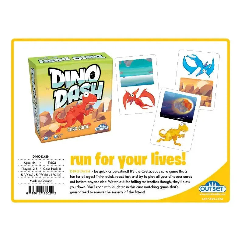 Dino Dash Card Game - Be Quick or Be Extinct - Outset