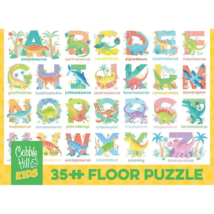 Dinosaur Alphabet 35 Piece Floor Jigsaw Puzzle Cobble Hill