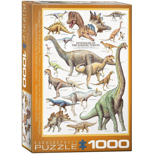 Dinosaurs of the Jurassic Period 1000 Piece Jigsaw Puzzle Eurographics